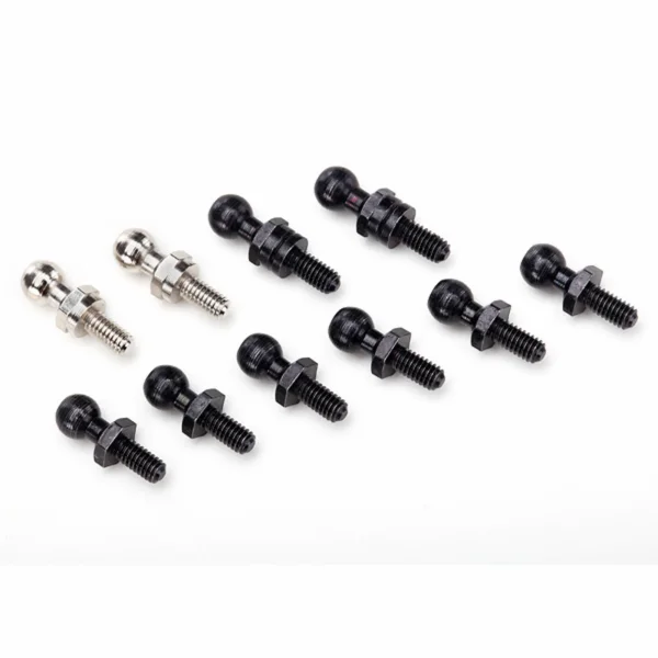 Traxxas Pivot balls: black (6) silver (2) black (long) (2)