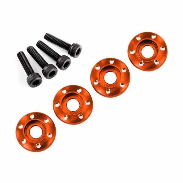 Wheel nut washer - machined Aluminium - orange / 3x12mm CS (4) ** CLEARANCE **