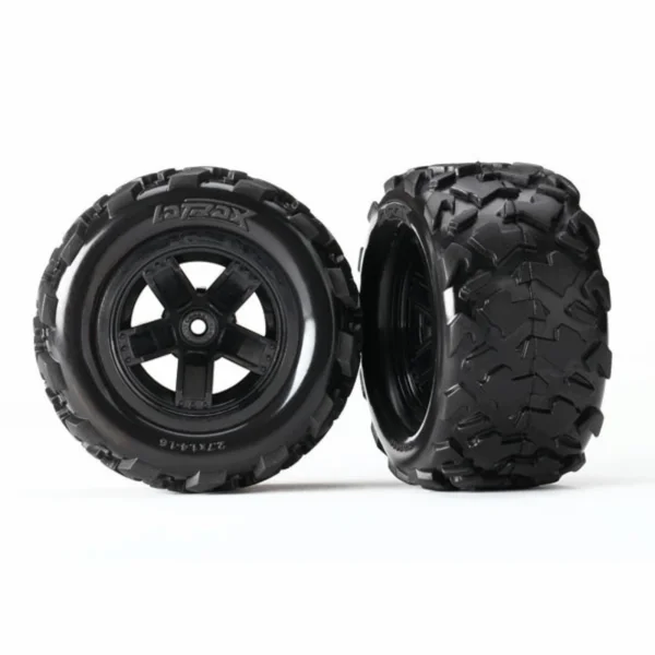 Traxxas Tires wheels assembled glued (Teton 5-spoke wheels Teton tires) (2)