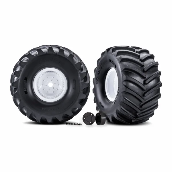 Traxxas Terra Groove Tyres Mounted on White Wheels (2)