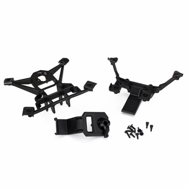 Traxxas X-MAXX Body mounts front rear/3x15mm BCS (1)/ 3x12mm shoulder screw (2)/ 3x8mm flat-head machine screw (6)/ 3x15mm flat-head machine screw (2)