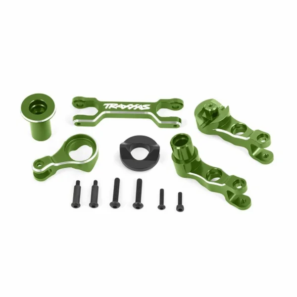 Traxxas Steering bellcranks (left + right)/ drag link (6061-T6 aluminium, green-anodised) (fits X-MAXX)