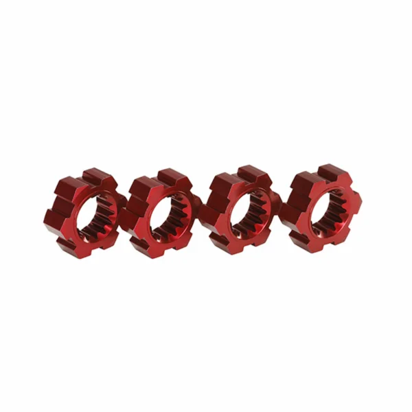 Traxxas X-MAXX Wheel hubs hex Aluminium (red-anodized) (4)