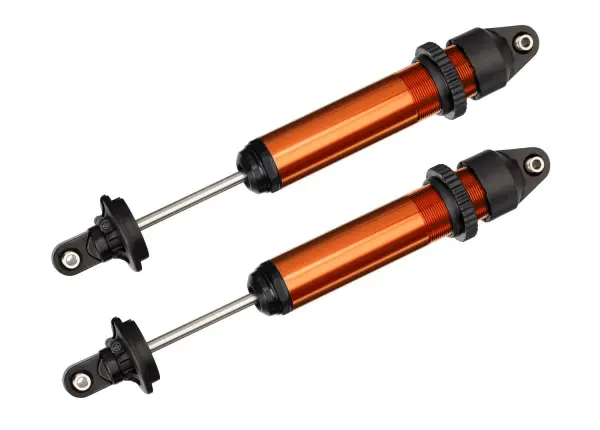 Traxxas Shocks, GTX, aluminium, orange-anodised (fully assembled with o springs) (2) &mdash; image 2 of 2