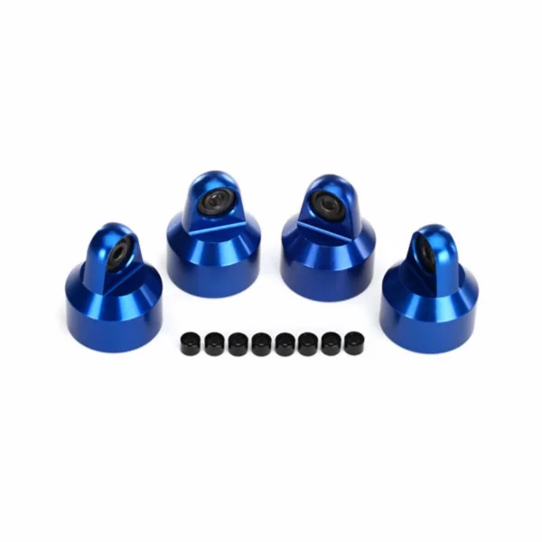 Traxxas X-MAXX Shock caps Aluminium (blue-anodized) GTX Shocks (4)/ spacers (8)