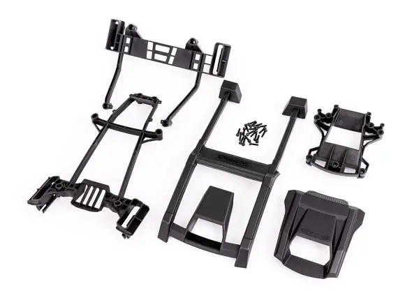 Traxxas Body support (includes front mount + rear latch, roof + hood skid pads)/ 3x12mm CS (19) (attaches to 7812 body) — image 2 of 2