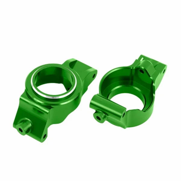Traxxas Caster blocks (c-hubs), 6061-T6 aluminium (green-anodised), left + right