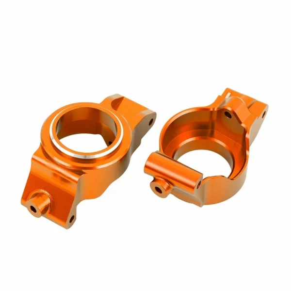 Traxxas Caster blocks (c-hubs), 6061-T6 aluminium (orange-anodised), left + right