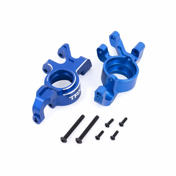 Traxxas Steering blocks, 6061-T6 aluminium (blue-anodised), left + right