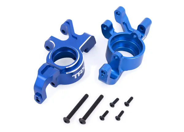 Traxxas Steering blocks, 6061-T6 aluminium (blue-anodised), left + right — image 2 of 2