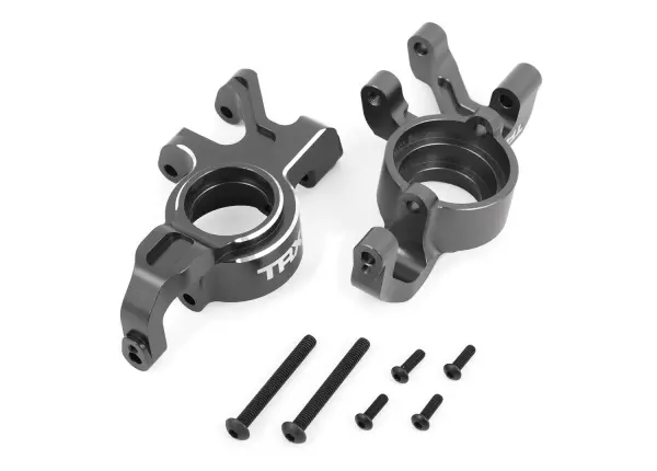 Traxxas Steering blocks, 6061-T6 aluminium (gray-anodised), left + right — image 2 of 2