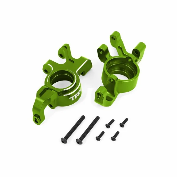 Traxxas Steering blocks, 6061-T6 aluminium (green-anodised), left + right