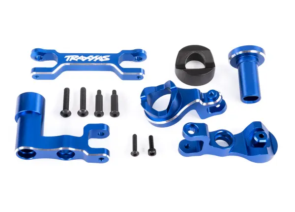 Traxxas Steering bellcranks (left + right)/ drag link (6061-T6 aluminium, blue-anodised) (fits XRT) — image 2 of 2