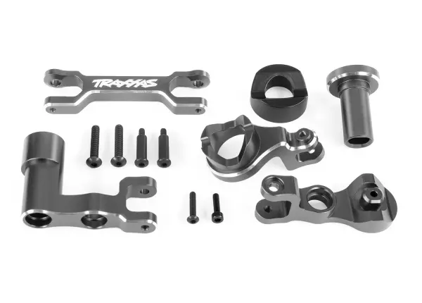 Traxxas Steering bellcranks (left + right)/ drag link (6061-T6 aluminium, gray-anodised) (fits XRT) — image 2 of 2