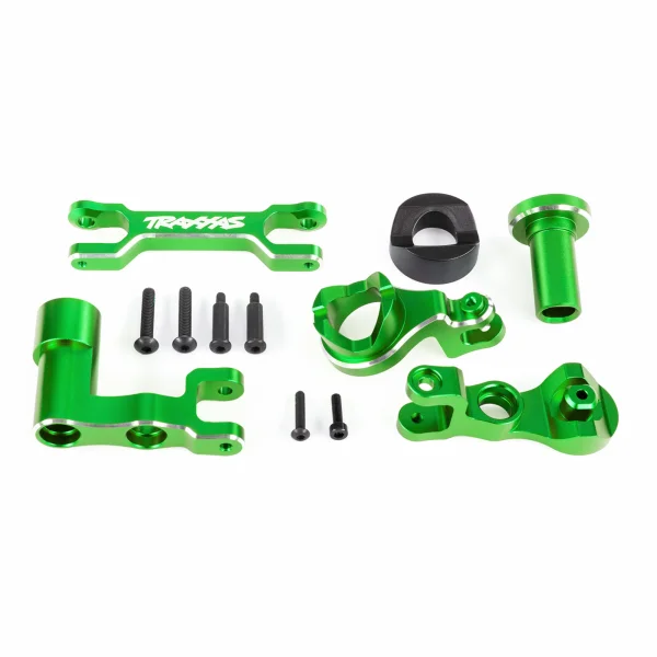 Traxxas Steering bellcranks (left + right)/ drag link (6061-T6 aluminium, green-anodised) (fits XRT)