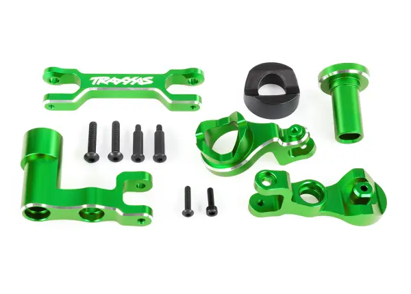 Traxxas Steering bellcranks (left + right)/ drag link (6061-T6 aluminium, green-anodised) (fits XRT) — image 2 of 2