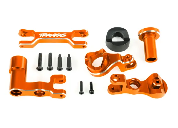 Traxxas Steering bellcranks (left + right)/ drag link (6061-T6 aluminium, orange-anodised) (fits XRT) — image 2 of 2