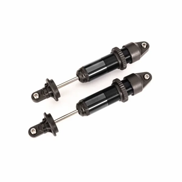Traxxas Shocks, GTX, medium (aluminium, black-anodised) (fully assembled w/o springs) (2)