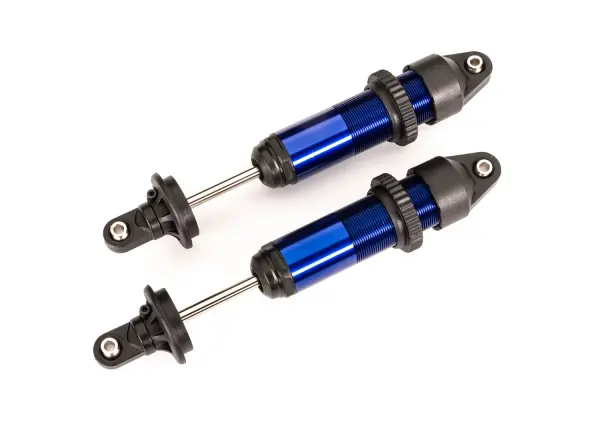 Traxxas Shocks, GTX, medium (aluminium, blue-anodised) (fully assembled w/o springs) (2) — image 2 of 2