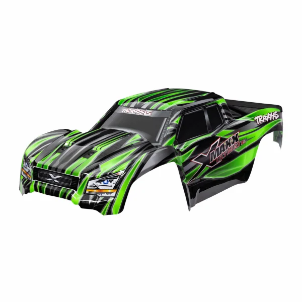 Traxxas Body, X-MAXX Ultimate, green (painted, decals applied) (assembled with front + rear body mounts, rear body support, and tailgate protector)