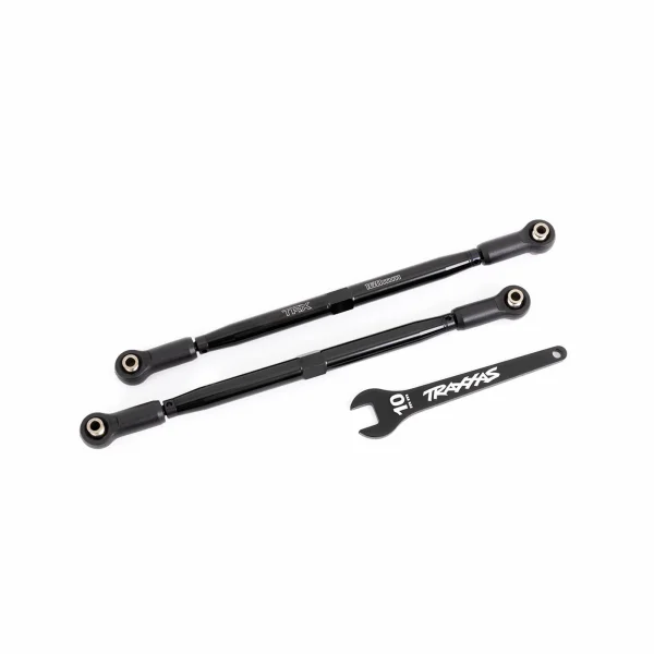 Traxxas Toe links, front (TUBES black-anodised, 6061-T6 aluminium) (2) (for use with 7895 X-MAXX WideMaxx suspension kit)