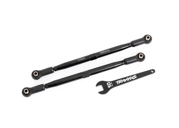 Traxxas Toe links, front (TUBES black-anodised, 6061-T6 aluminium) (2) (for use with 7895 X-MAXX WideMaxx suspension kit) — image 2 of 2