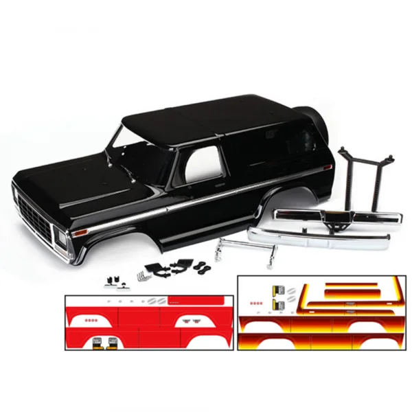 Traxxas Ford Bronco Pre Painted Black Complete Bodyshell (312mm Wheelbase)