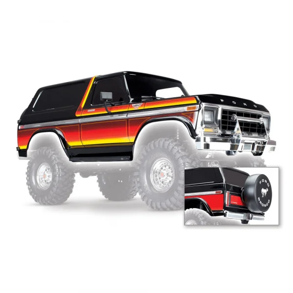 Traxxas Ford Bronco Pre Painted Black Complete Bodyshell (312mm Wheelbase)