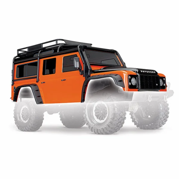 Traxxas Land Rover Defender Adventure Orange Pre Painted Bodyshell With ExoCage (325mm Wheelbase)