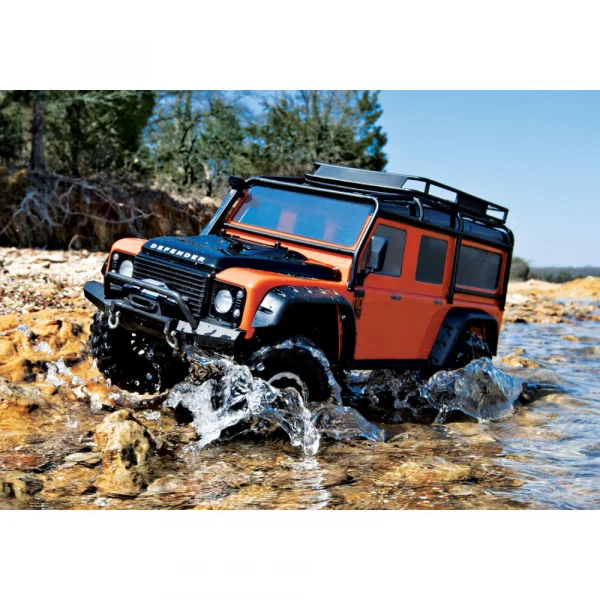 Traxxas Land Rover Defender Adventure Orange Pre Painted Bodyshell With ExoCage (325mm Wheelbase)