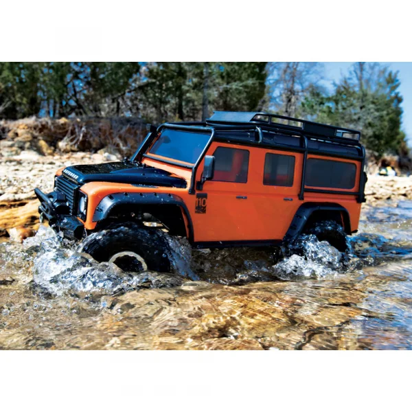 Traxxas Land Rover Defender Adventure Orange Pre Painted Bodyshell With ExoCage (325mm Wheelbase)