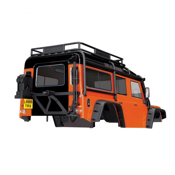 Traxxas Land Rover Defender Adventure Orange Pre Painted Bodyshell With ExoCage (325mm Wheelbase)