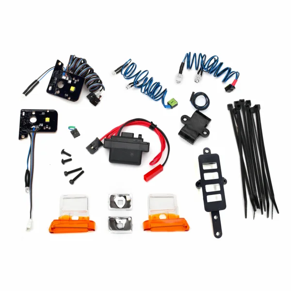 Traxxas LED light set, complete with power supply (contains headlights, tail lights, side marker lights, + distribution block) (fits 8010 or 9230 series bodies)