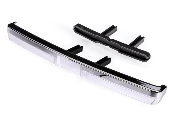 Traxxas Bumper, front (chrome)/ bumper mount (2)/ 3x10 BCS (2) — image 2 of 2