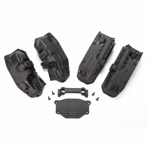 Traxxas Fenders inner (narrow) front rear (2 each)/ rock light covers (8)/ battery plate/ 3x8 flathead screws (4)