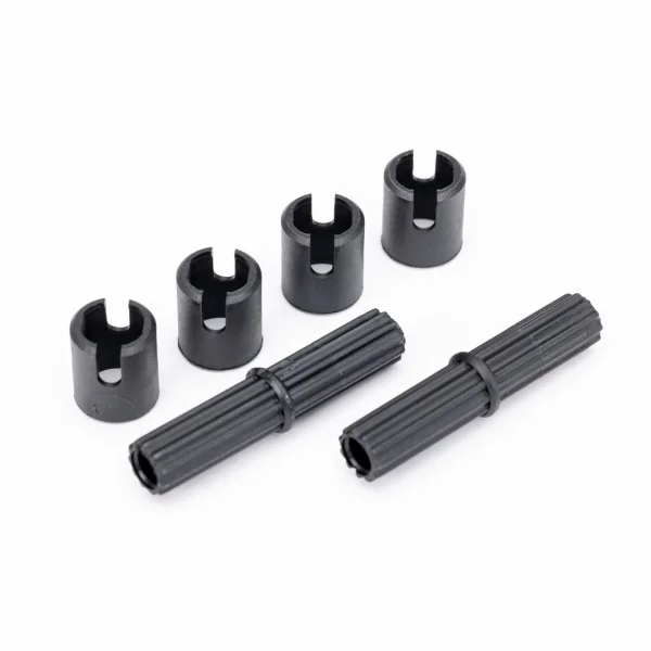 Traxxas Half shafts, center (external splined) (2)/ pin retainer (4) (plastic parts only)