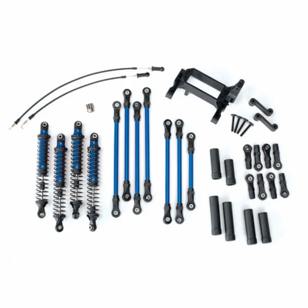 Traxxas Long Arm Lift Kit TRX-4 complete (includes blue powder coated links blue-anodized Shocks)
