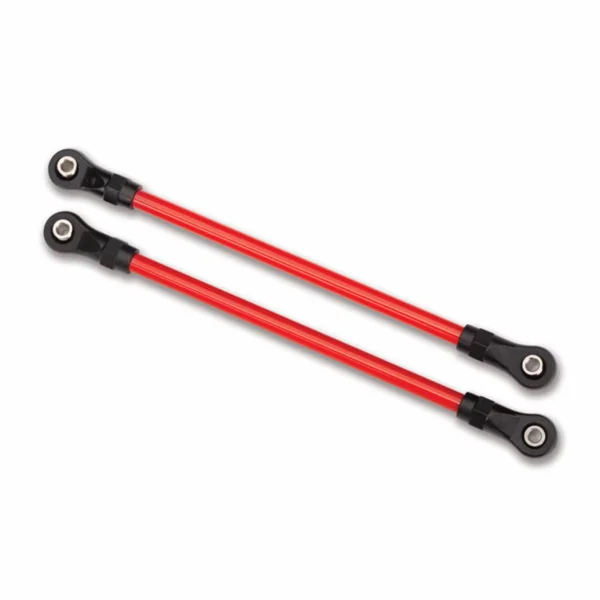 Traxxas Suspension links rear lower red (2) (5x115mm powder coated steel) (assembled with hollow balls) (for use with 8140R TRX-4 Long Arm Lift Kit)