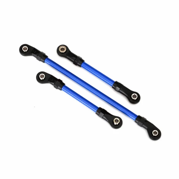 Traxxas Steering link 5x117mm (1)/ draglink 5x60mm (1)/ panhard link 5x63mm (blue powder coated steel) (assembled with hollow balls) (for use with 8140X TRX-4 Long Arm Lift Kit)