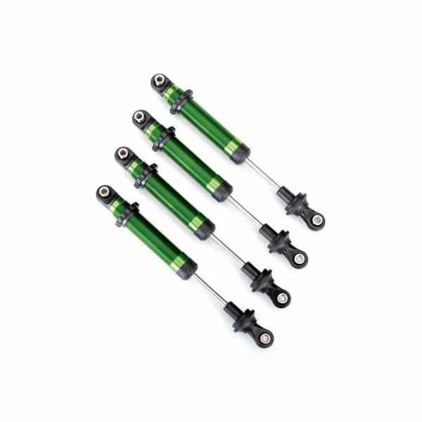 Traxxas Shocks, GTS, aluminium (green-anodised) (assembled without springs) (4) (for use with 8140 TRX-4 Long Arm Lift Kit)