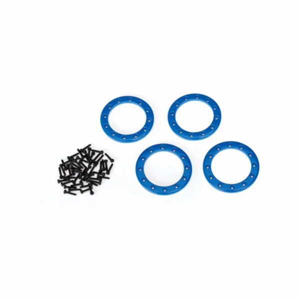 Traxxas Beadlock rings blue (1.9) (Aluminium) (4)/ 2x10 CS (48)