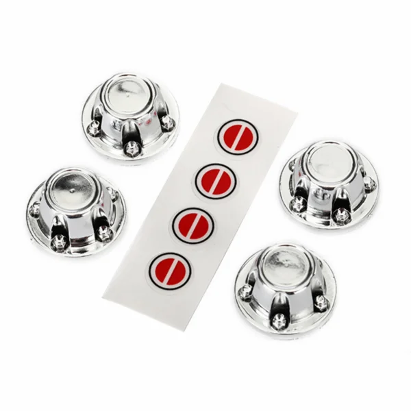 Traxxas Center caps wheel (chrome) (4)/ decal sheet