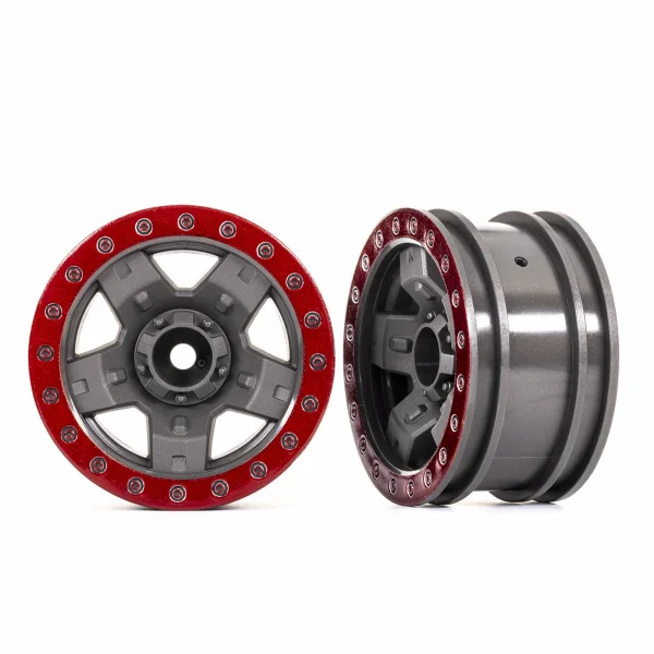 Traxxas TRX-4 Sport 2.2 Wheels - Grey/Red (2)