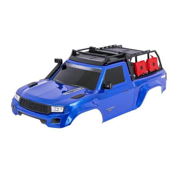 Traxxas Body, TRX-4 Sport, complete, blue (painted, decals applied) (includes grille, side mirrors, door handles, windshield wipers, expedition rack, + clipless mounting) (requires 8080X inner fenders)