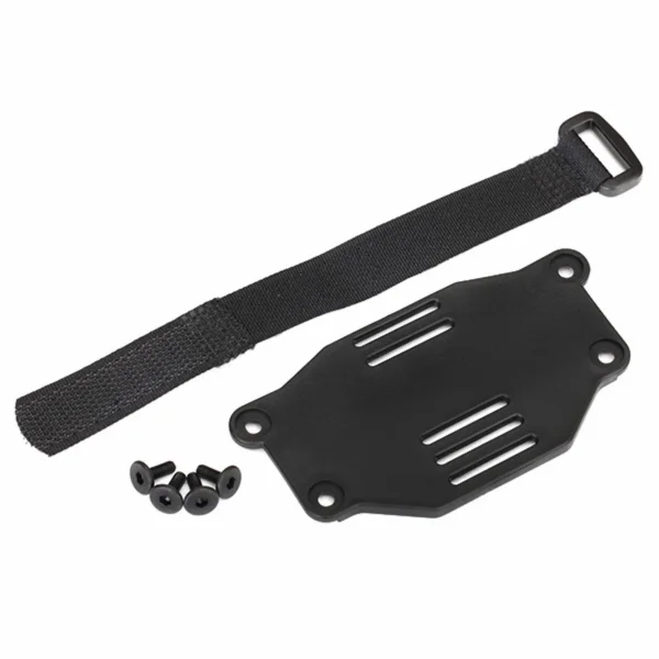 Traxxas Battery plate/ battery strap/ 3x8 flathead screws (4) (requires 8072 inner fenders)