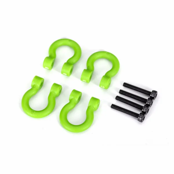Traxxas Bumper D-rings, green (front or rear)/ 2.0x12 CS (4)