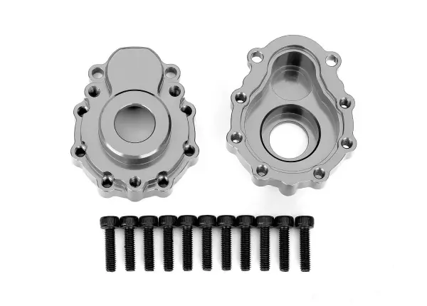 Traxxas Portal housings outer 6061-T6 Aluminium (charcoal gray-anodized) (2)/ 2.5x10 CS (12) &mdash; image 2 of 2