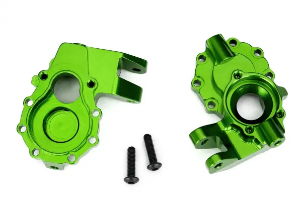 Traxxas Portal housings inner (front) 6061-T6 Aluminium (green-anodized) (2)/ 3x12 BCS (2) — image 2 of 2