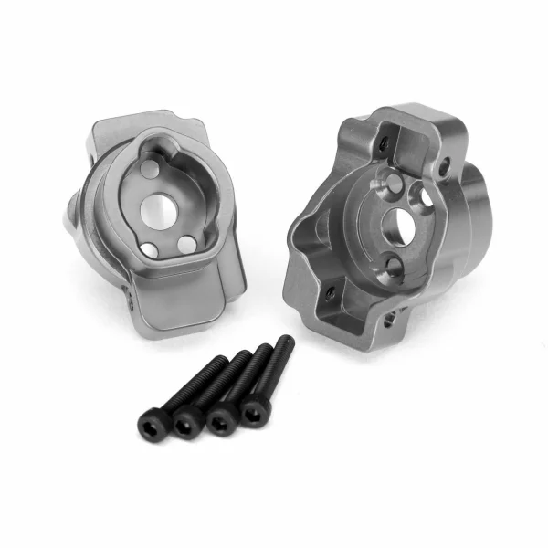 Traxxas Portal drive axle mount rear 6061-T6 Aluminium (charcoal gray-anodized) (left and right)/ 2.5x16 CS (4)