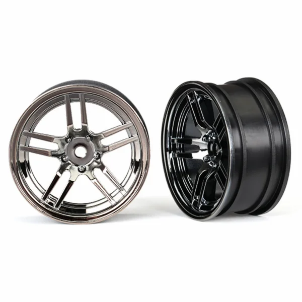 Traxxas Wheels 1.9 split-spoke (black chrome) (front) (2)